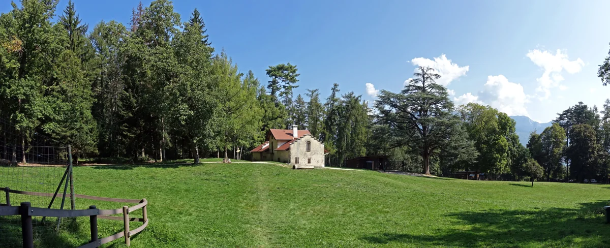 Parc animalier de la Grande Jeanne — Meadow and trees in the park